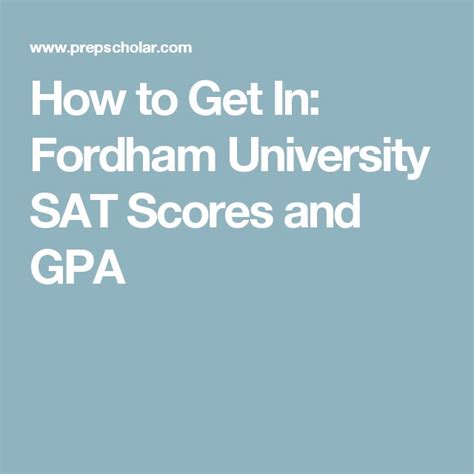 fordham university sat requirements